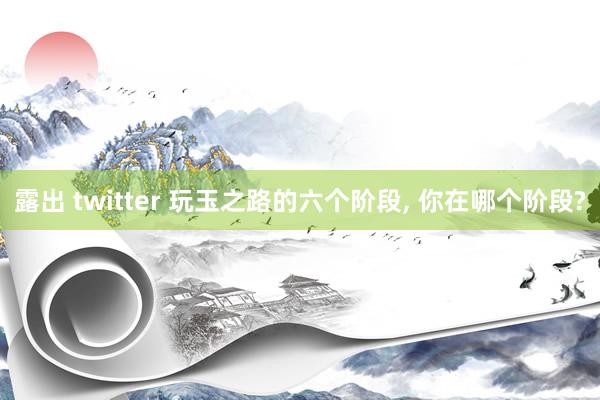 露出 twitter 玩玉之路的六个阶段， 你在哪个阶段?