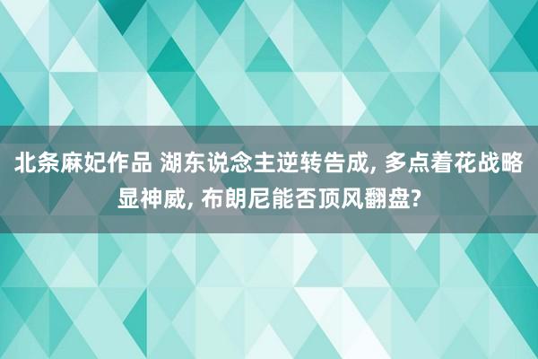 北条麻妃作品 湖东说念主逆转告成， 多点着花战略显神威， 布朗尼能否顶风翻盘?