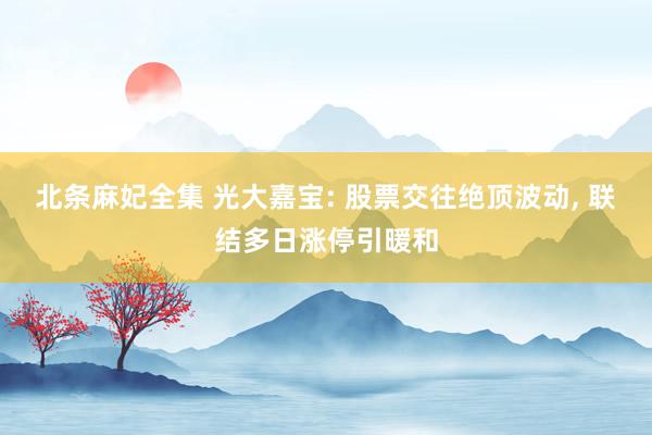 北条麻妃全集 光大嘉宝: 股票交往绝顶波动， 联结多日涨停引暖和