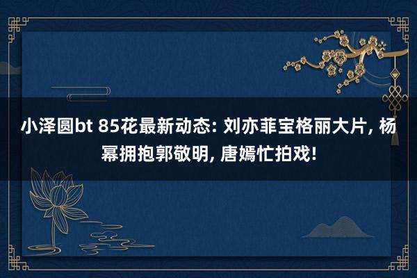小泽圆bt 85花最新动态: 刘亦菲宝格丽大片， 杨幂拥抱郭敬明， 唐嫣忙拍戏!