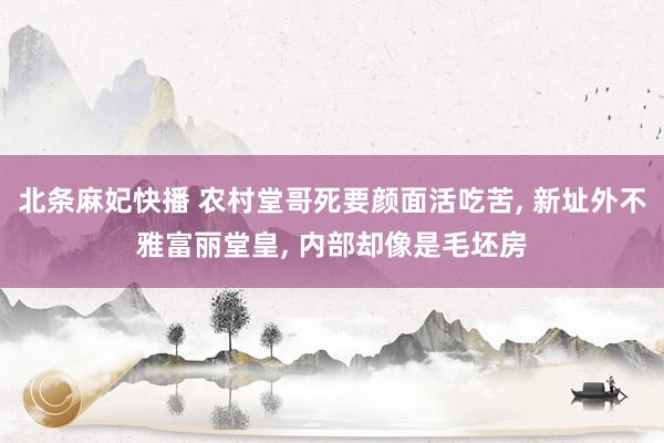 北条麻妃快播 农村堂哥死要颜面活吃苦， 新址外不雅富丽堂皇， 内部却像是毛坯房